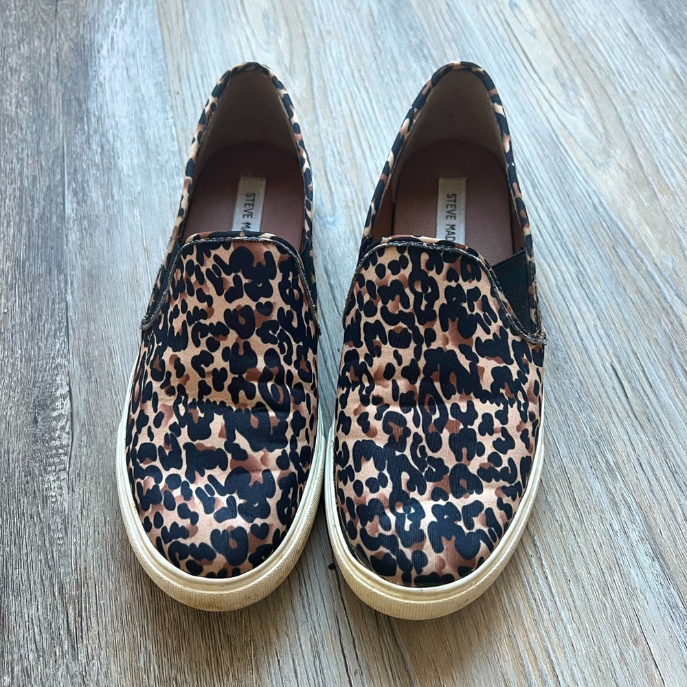 Steve Madden Symba Leopard Print Slide Sneakers - image 1